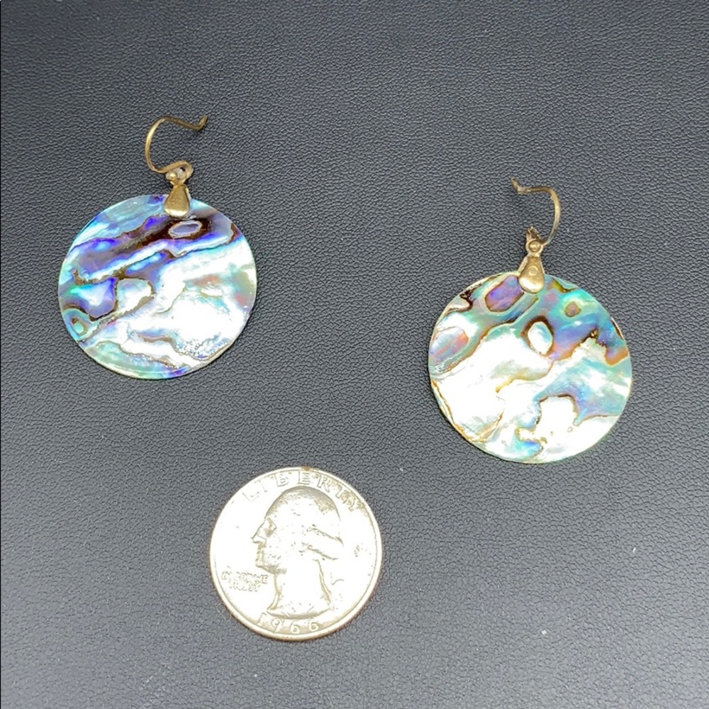 Vintage Gold over Silver Mom of pearl 1.5 in $50